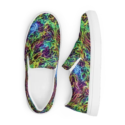 Emberlight Spiral on a Men's Slip-On Canvas Shoes