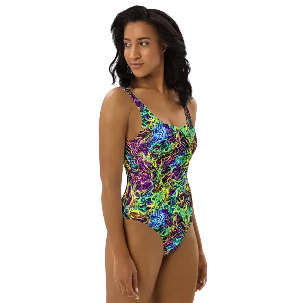 Emberlight Spiral on One-Piece Swimsuit — Right