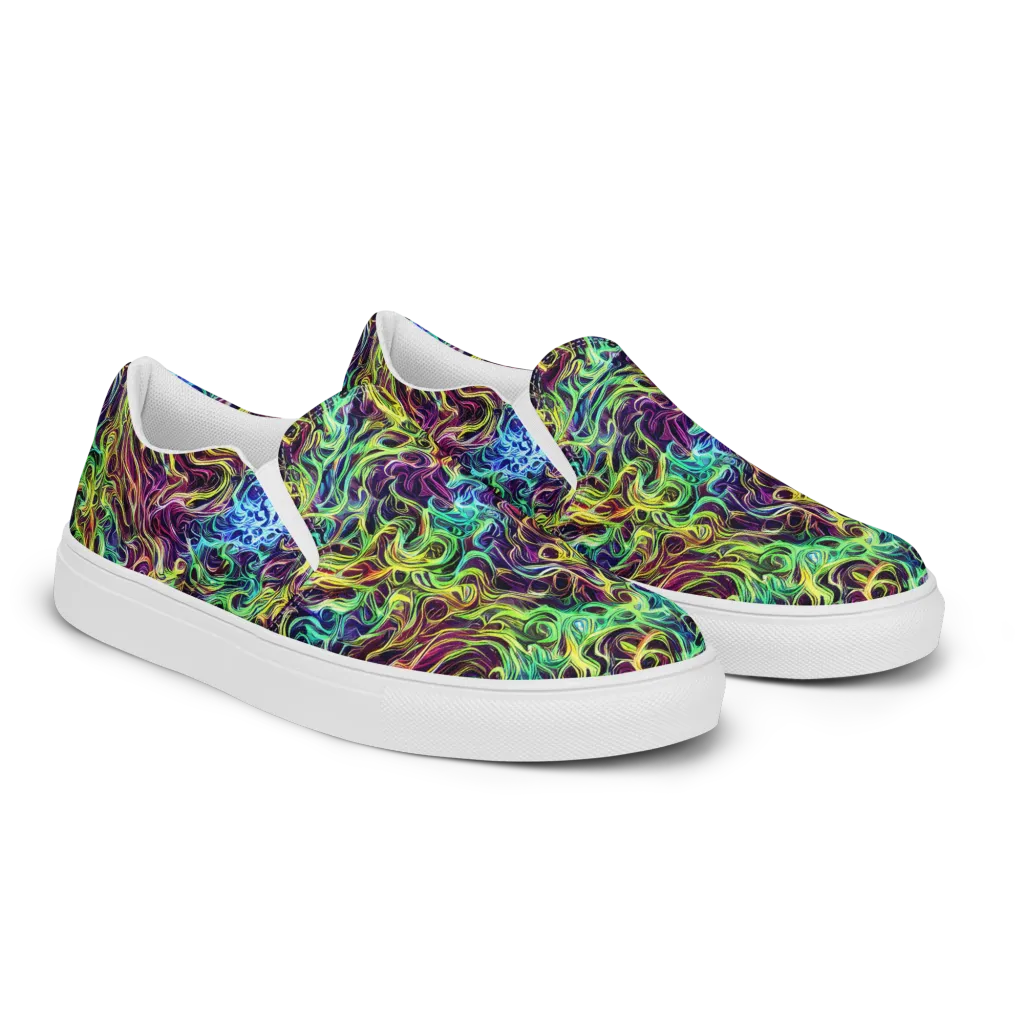 Emberlight Spiral on Women's Slip-On Canvas Shoes — Right Front