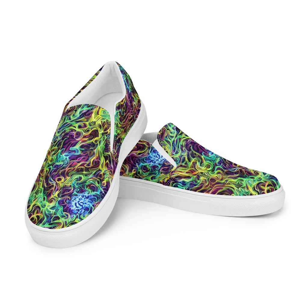Emberlight Spiral on Women's Slip-On Canvas Shoes — Left Front