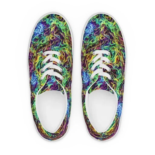 Emberlight Spiral on a Men's Lace-Up Canvas Shoes
