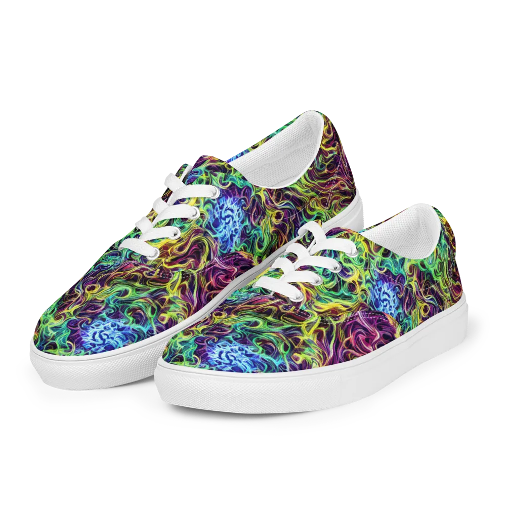Emberlight Spiral on Men's Lace-Up Canvas Shoes — Left Front
