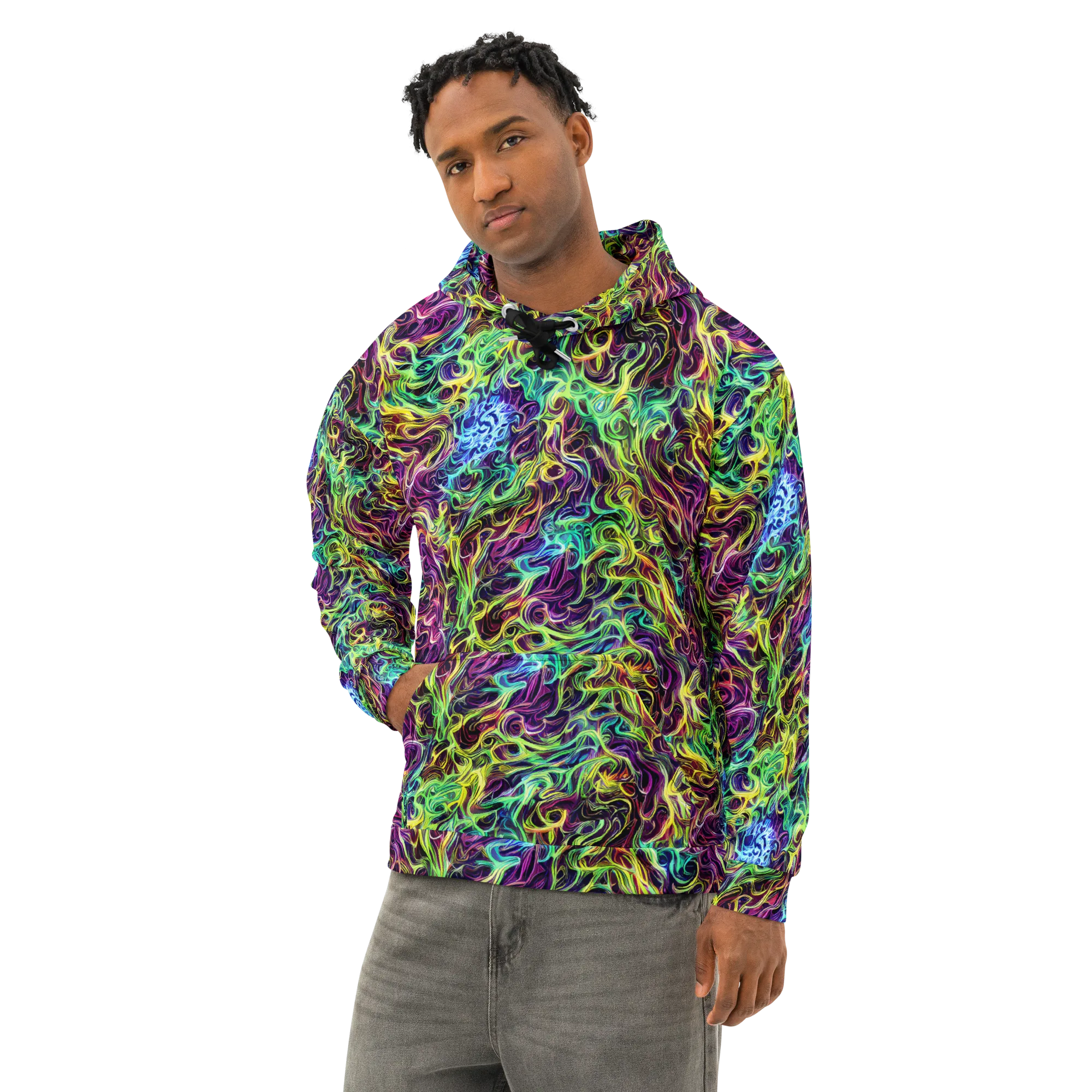 Emberlight Spiral on Cotton Hoodie — Left Front