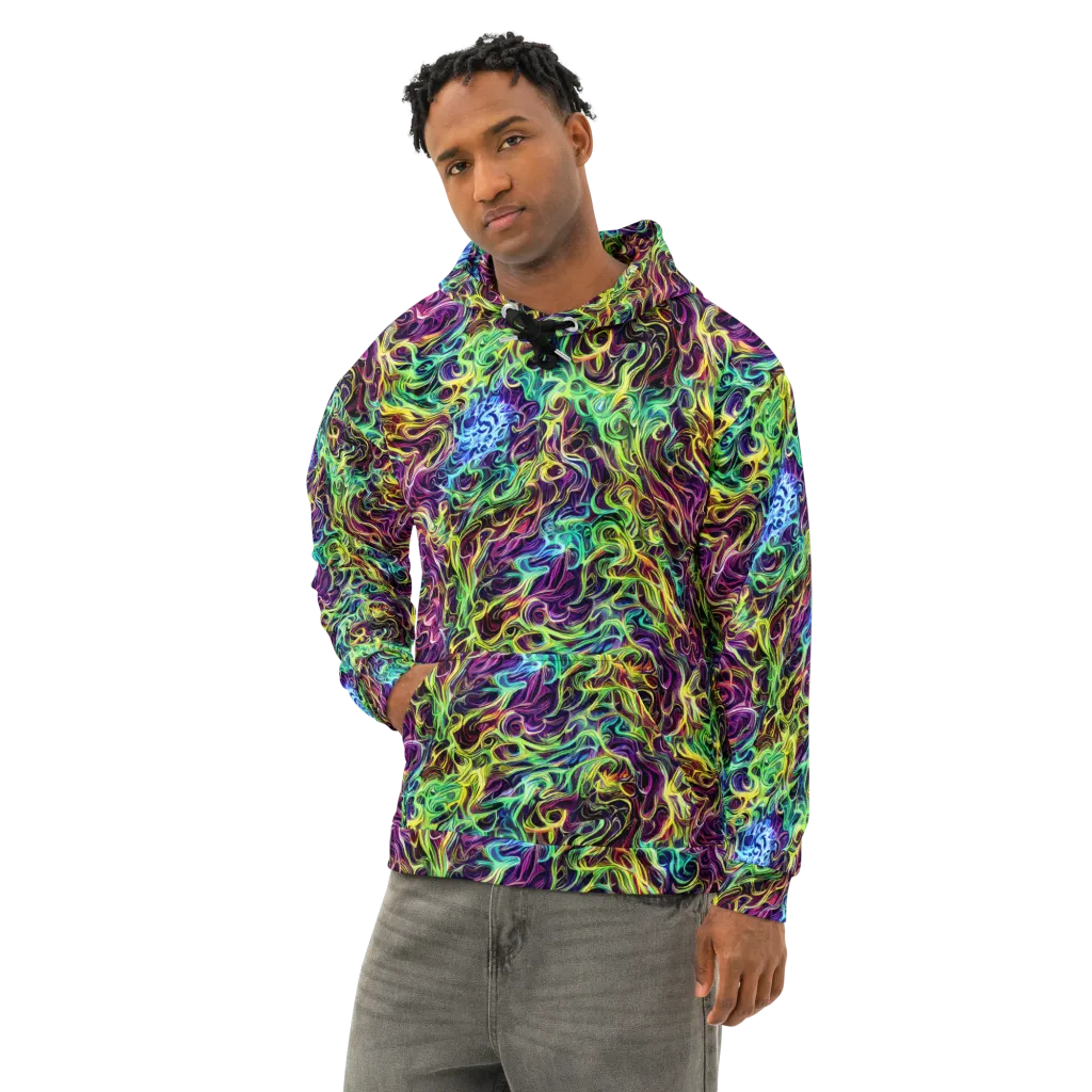 Emberlight Spiral on Cotton Hoodie — Left Front