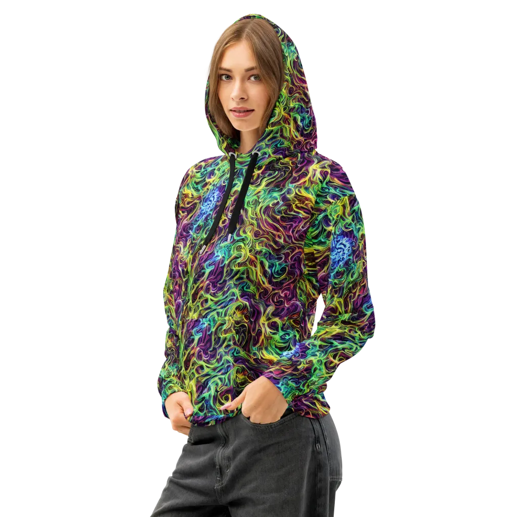 Emberlight Spiral on Cotton Hoodie — Left Front