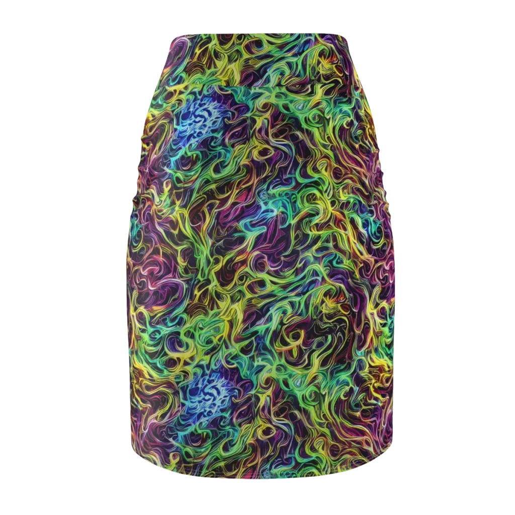 Emberlight Spiral on Pencil Skirt — Back