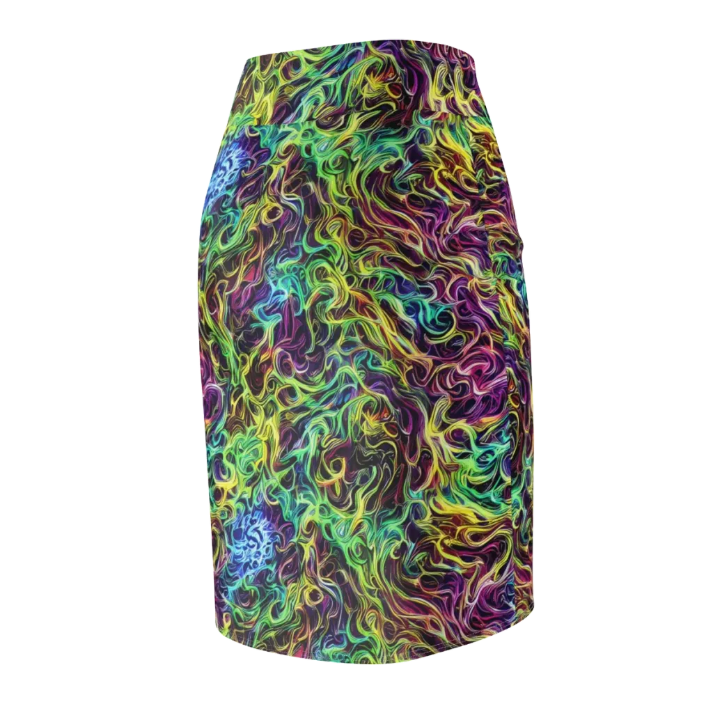 Emberlight Spiral on Pencil Skirt — Back Side