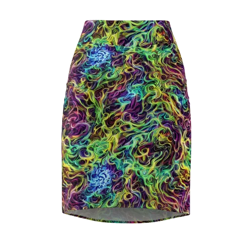 Emberlight Spiral on a Pencil Skirt