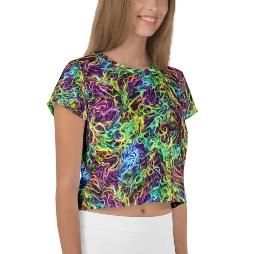 Emberlight Spiral on a Crop Tee
