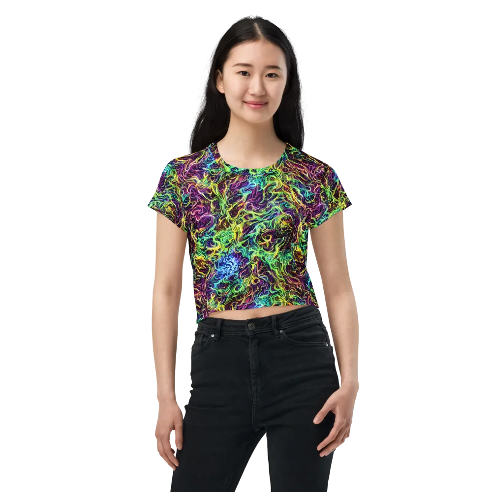 Emberlight Spiral on Crop Tee — Front