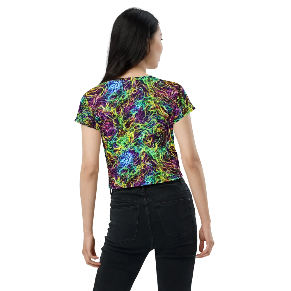 Emberlight Spiral on Crop Tee — Back