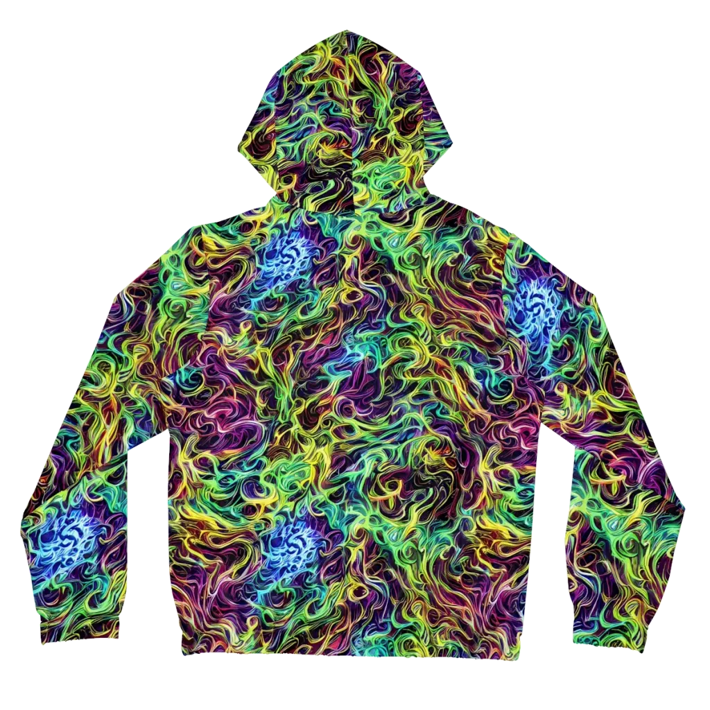 Emberlight Spiral on Women's Full-Zip Hoodie — Back