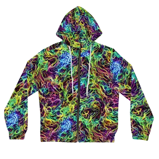 Emberlight Spiral on a Women's Full-Zip Hoodie