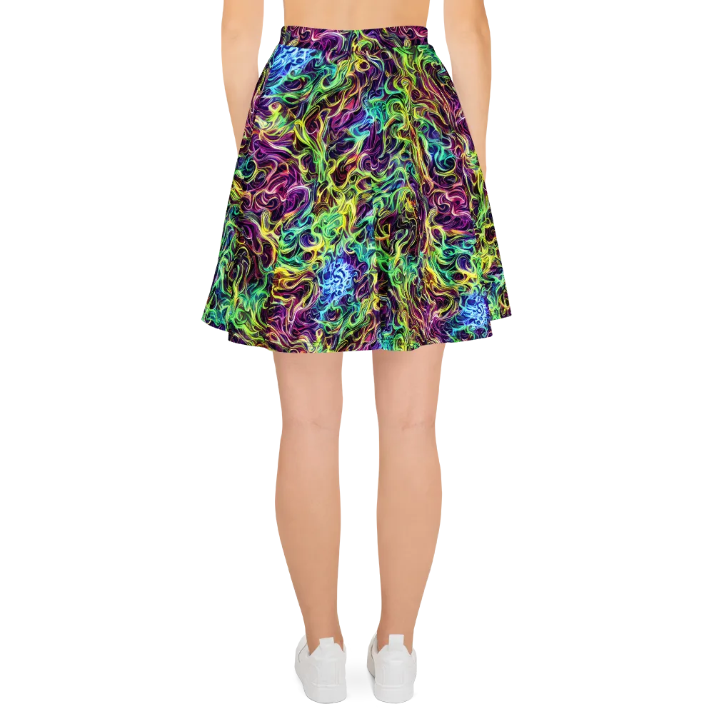Emberlight Spiral on Skater Skirt — Back