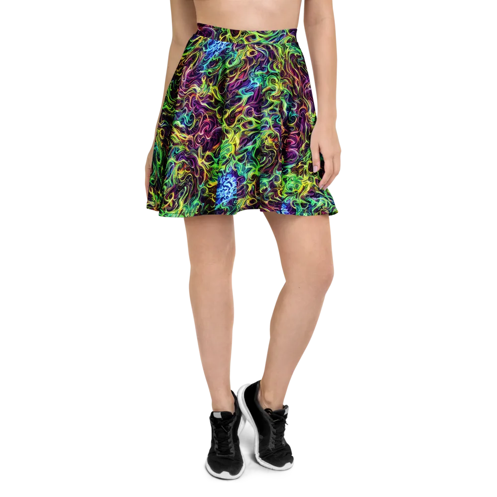 Emberlight Spiral on Skater Skirt — Front
