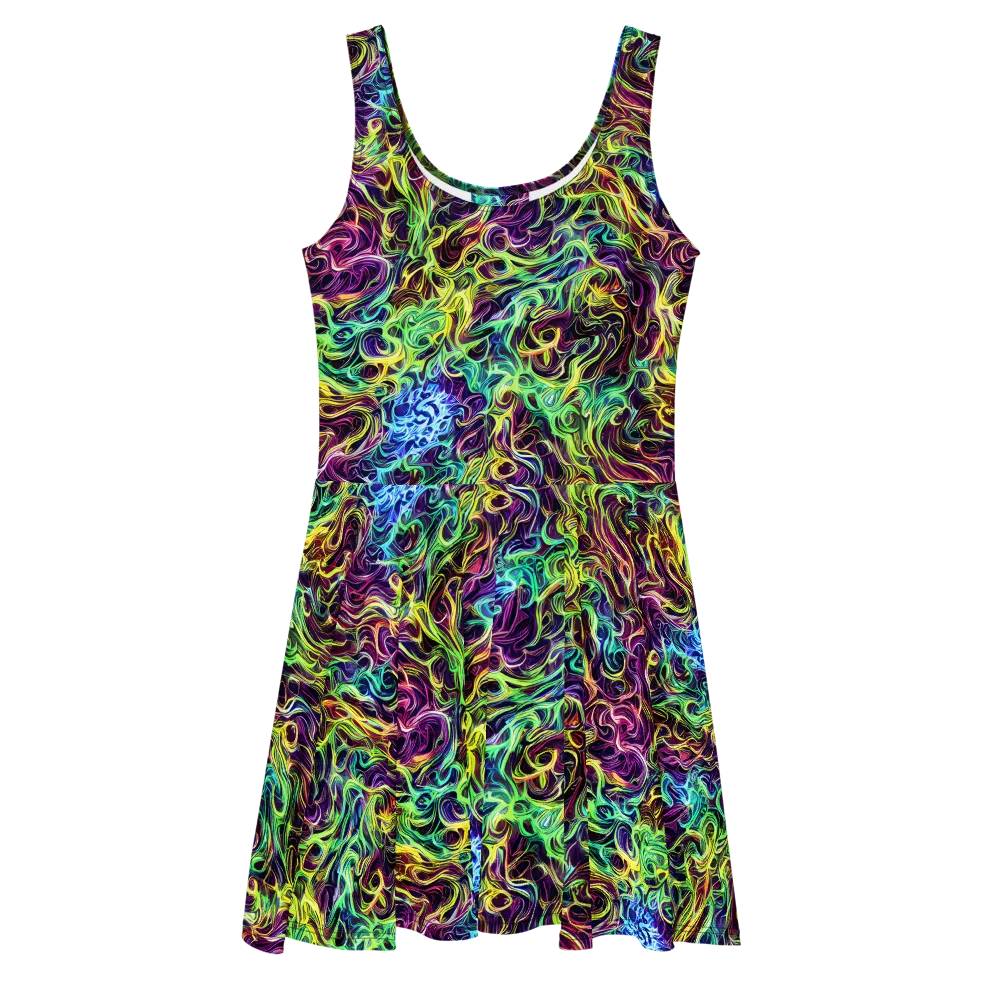 Emberlight Spiral on Skater Dress — Front