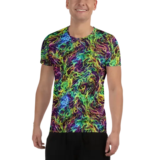 Emberlight Spiral on a Men's Athletic T-Shirt