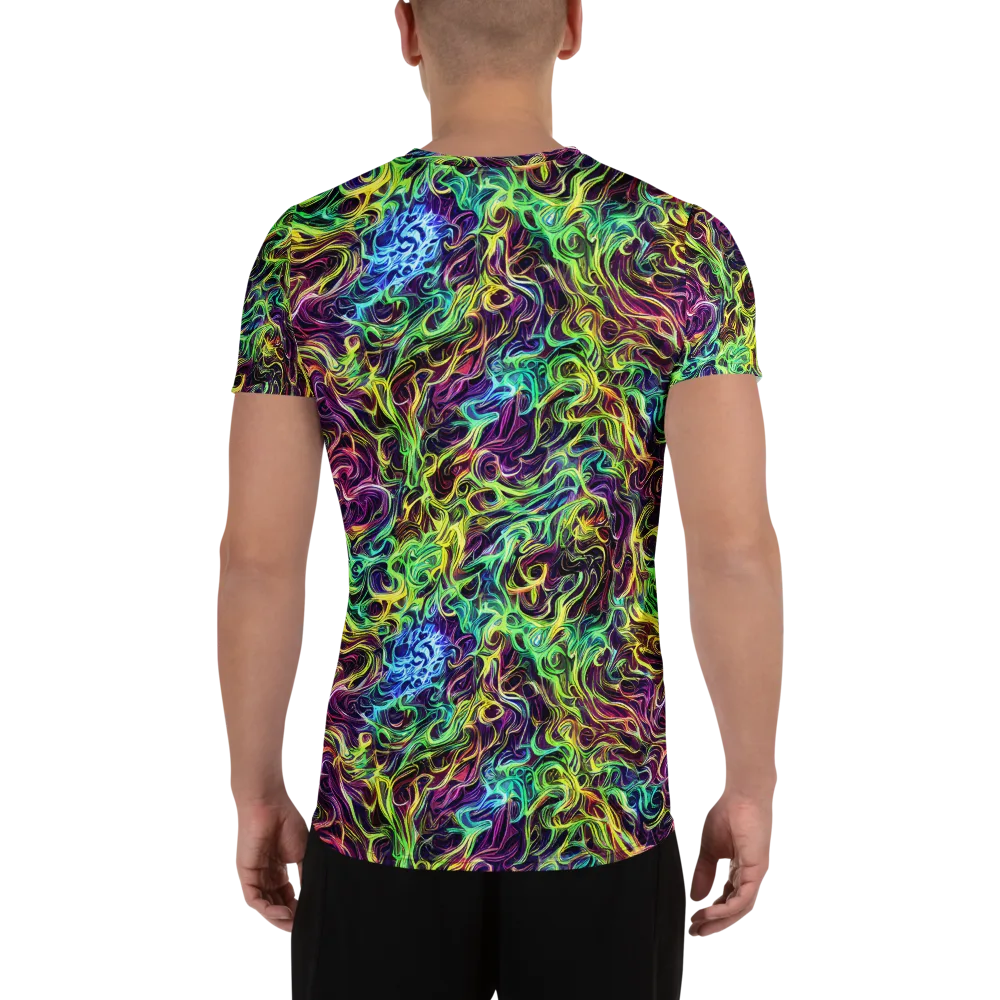 Emberlight Spiral on Men's Athletic T-Shirt — Back