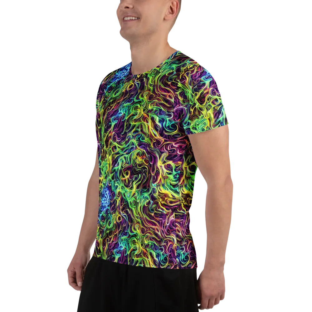 Emberlight Spiral on Men's Athletic T-Shirt — Left