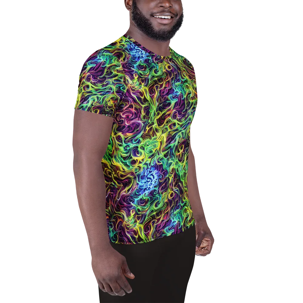 Emberlight Spiral on Men's Athletic T-Shirt — Right