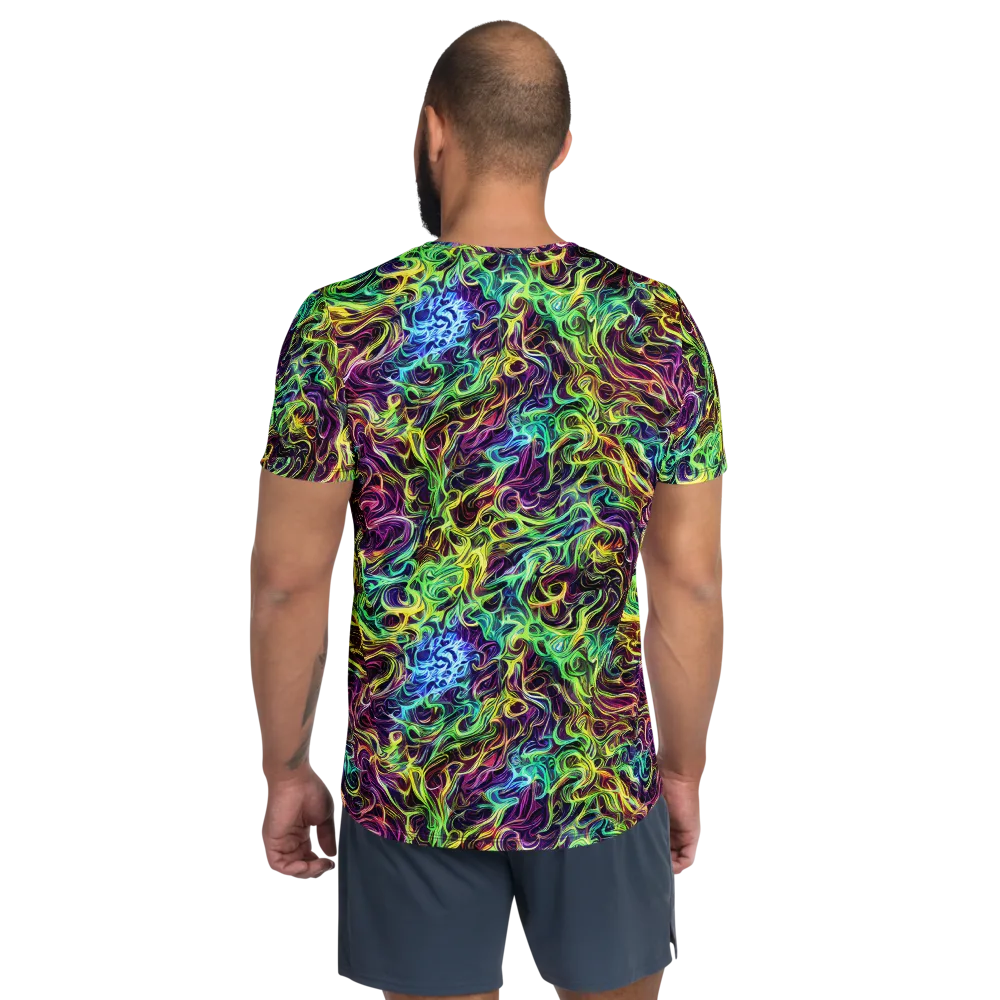 Emberlight Spiral on Men's Athletic T-Shirt — Back