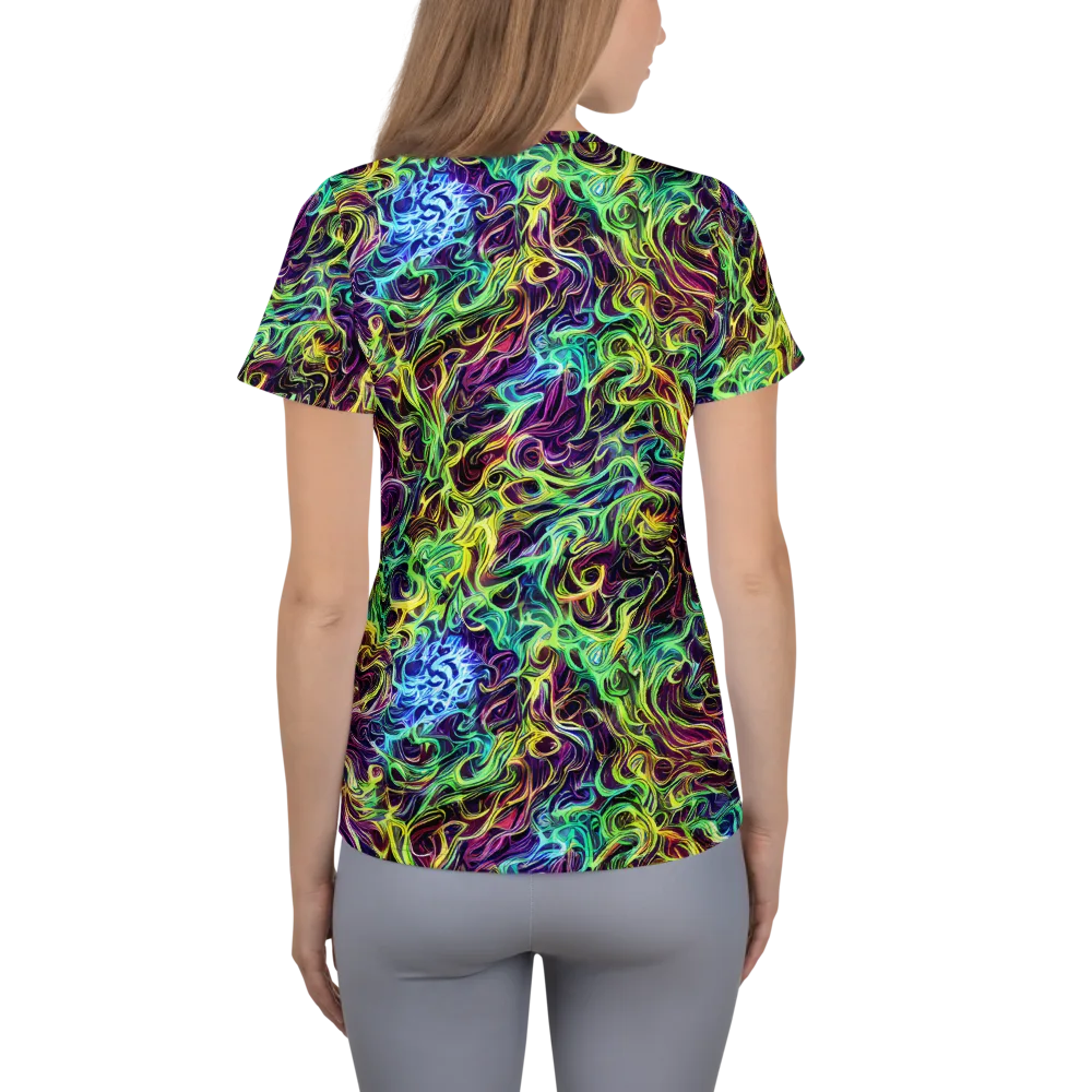 Emberlight Spiral on Women's Athletic T-Shirt — Back