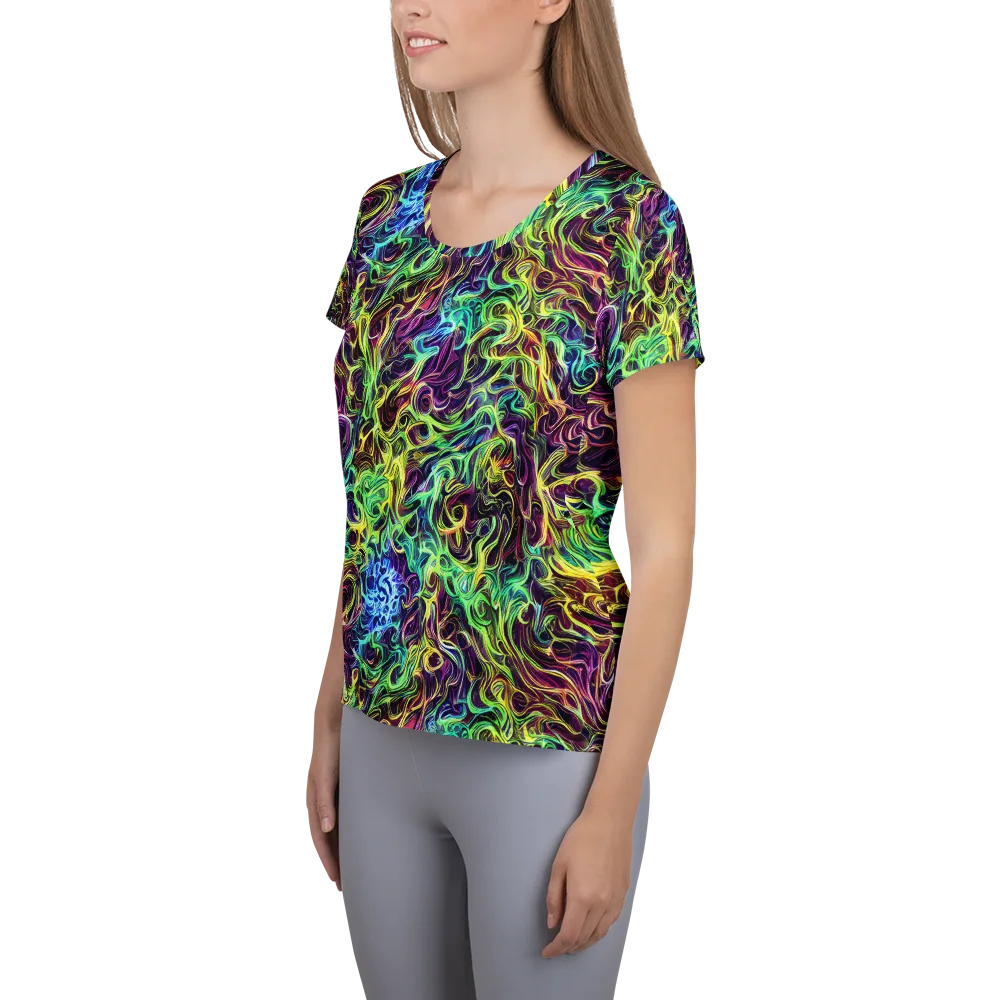 Emberlight Spiral on Women's Athletic T-Shirt — Left