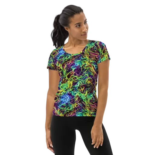 Emberlight Spiral on a Women's Athletic T-Shirt