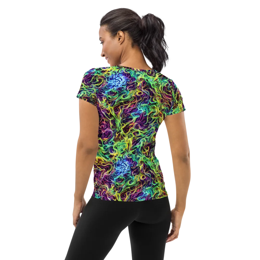 Emberlight Spiral on Women's Athletic T-Shirt — Back