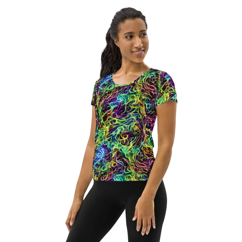 Emberlight Spiral on Women's Athletic T-Shirt — Left