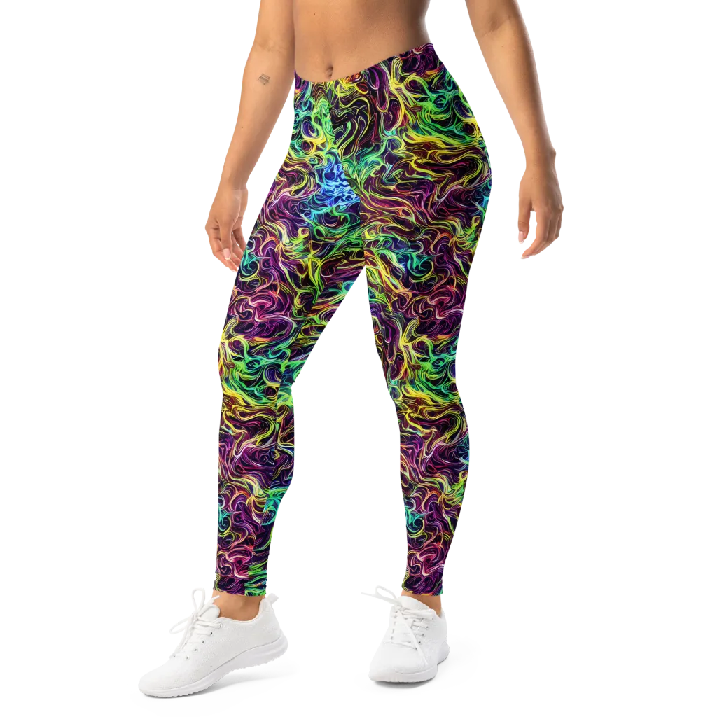 Emberlight Spiral on Leggings — Left Front