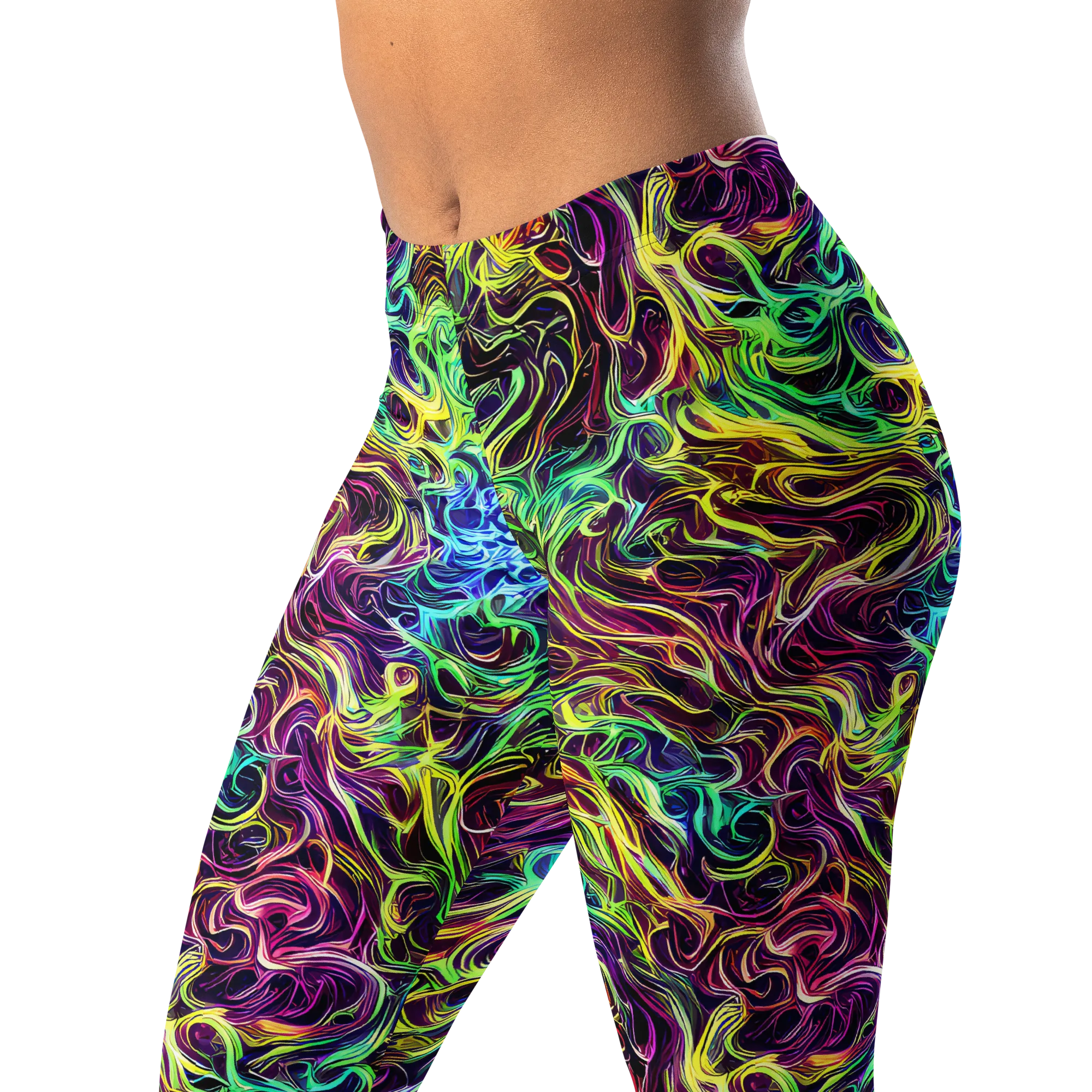 Emberlight Spiral on Leggings — Left Front