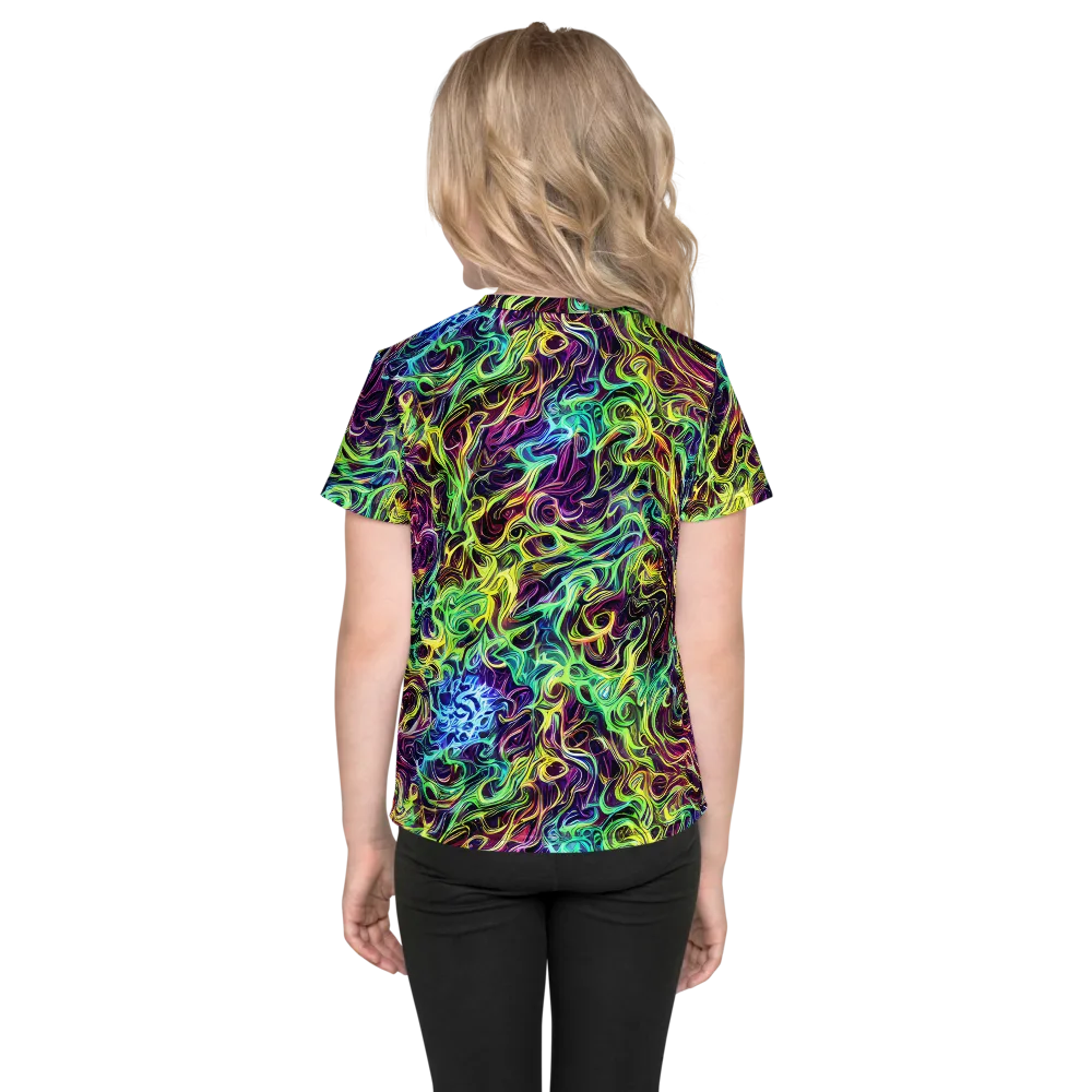 Emberlight Spiral on Kids Crew Neck T-Shirt — Back