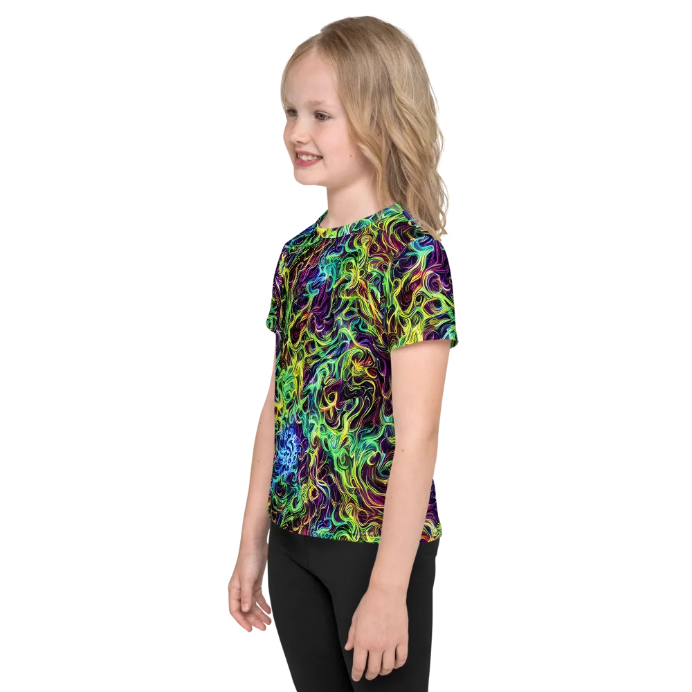 Emberlight Spiral on Kids Crew Neck T-Shirt — Left