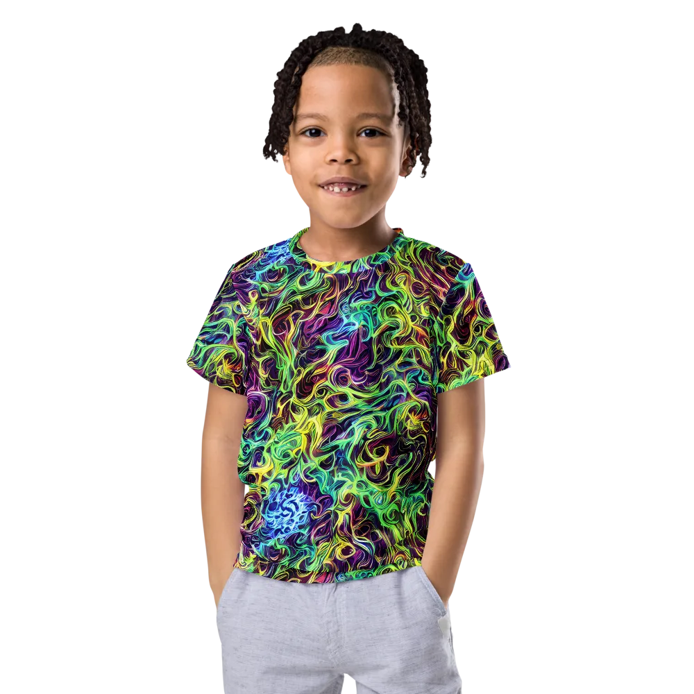 Emberlight Spiral on Kids Crew Neck T-Shirt — Front
