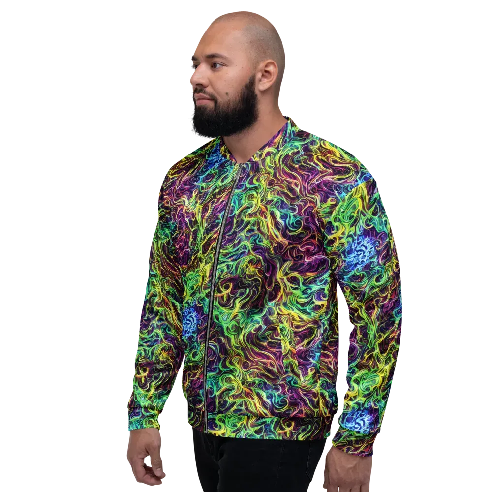 Emberlight Spiral on Bomber Jacket — Left
