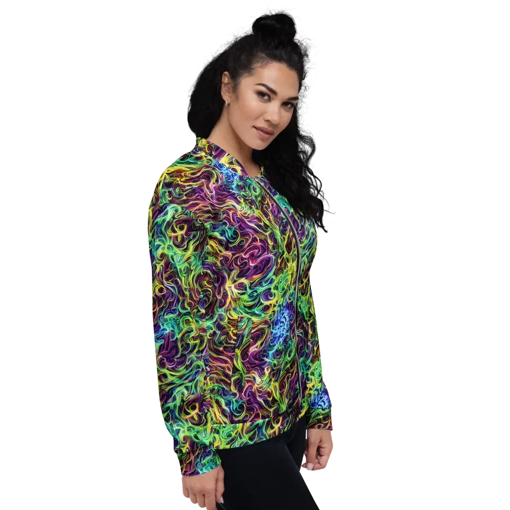 Emberlight Spiral on Bomber Jacket — Right