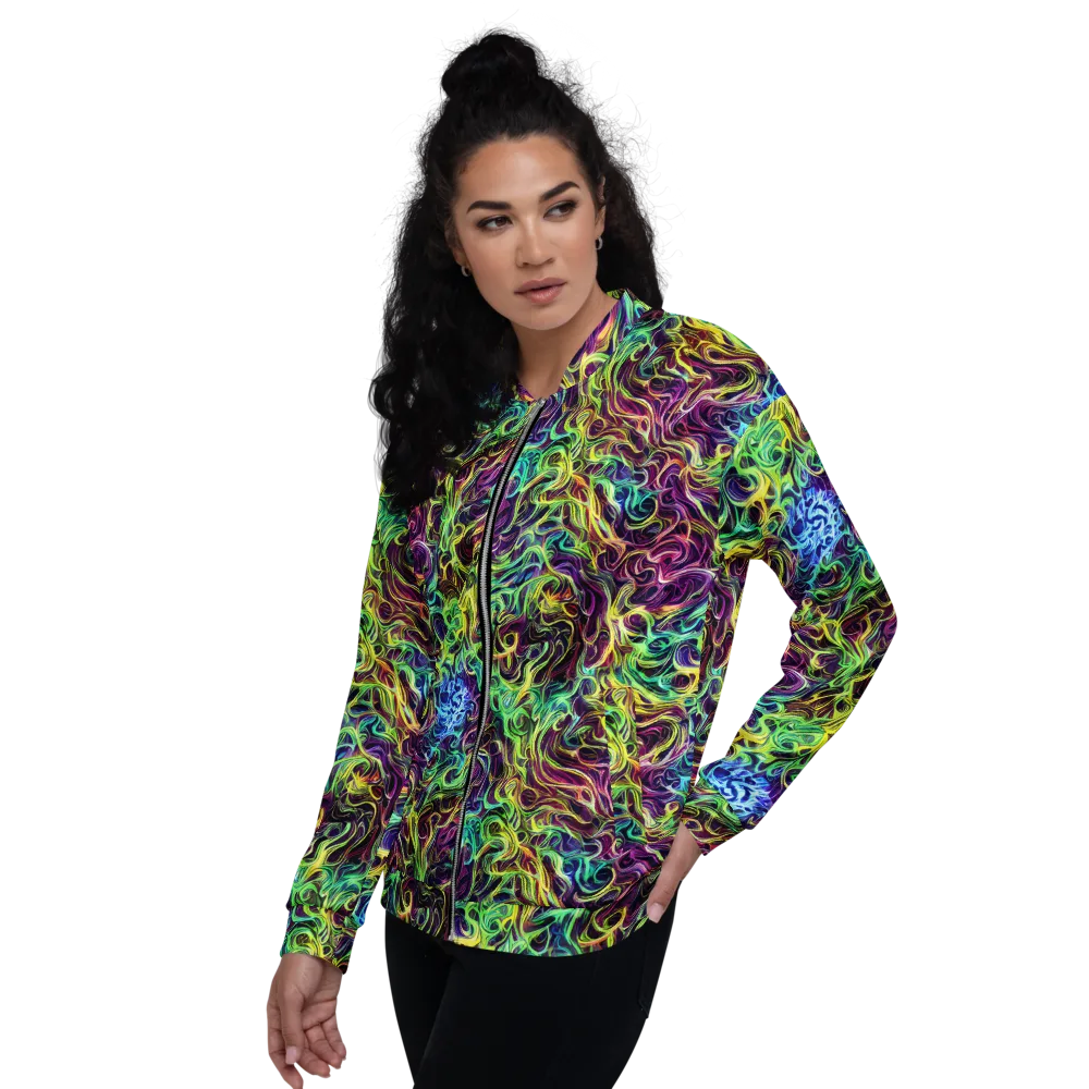 Emberlight Spiral on Bomber Jacket — Left
