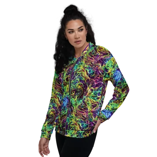 Emberlight Spiral on a Bomber Jacket