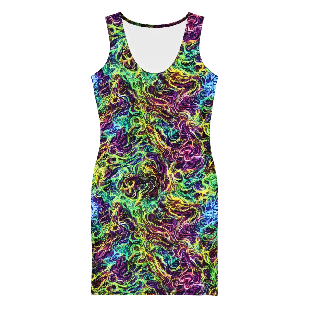 Emberlight Spiral on Bodycon Dress — Front