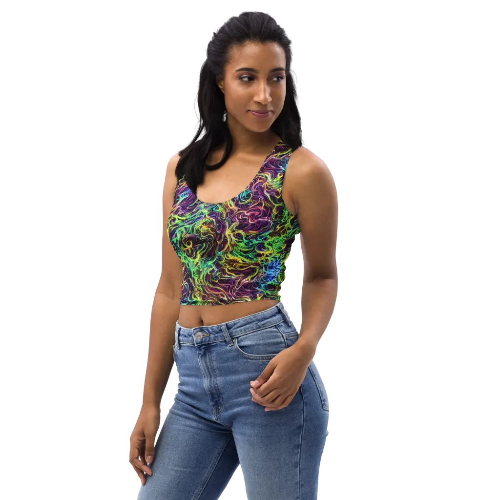 Emberlight Spiral on Crop Top — Left Front