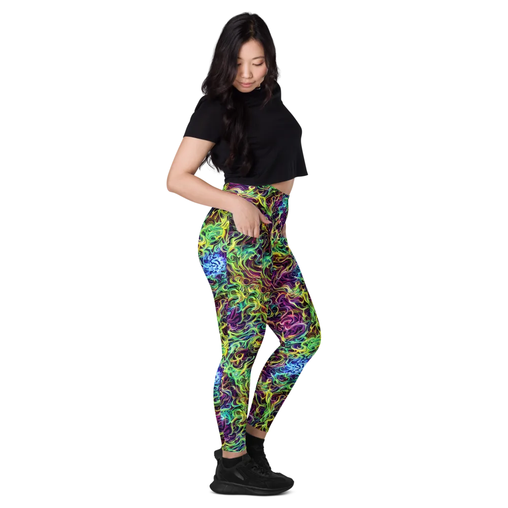 Emberlight Spiral on Leggings with Pockets — Right