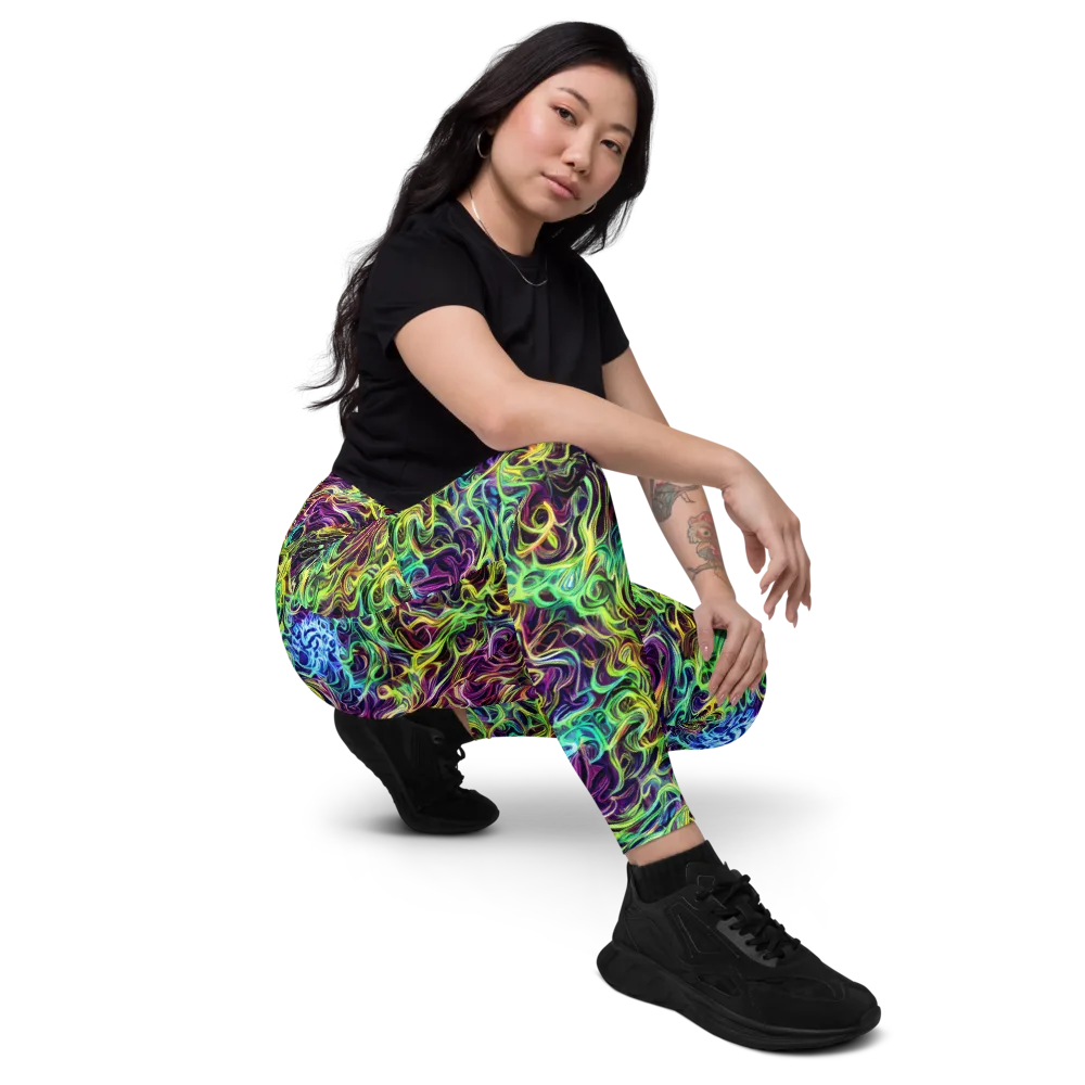 Emberlight Spiral on Leggings with Pockets — Right Front