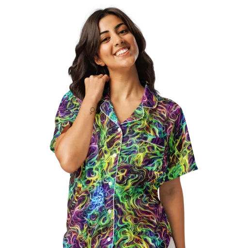Emberlight Spiral on a Women's Short Sleeve Pajama Top