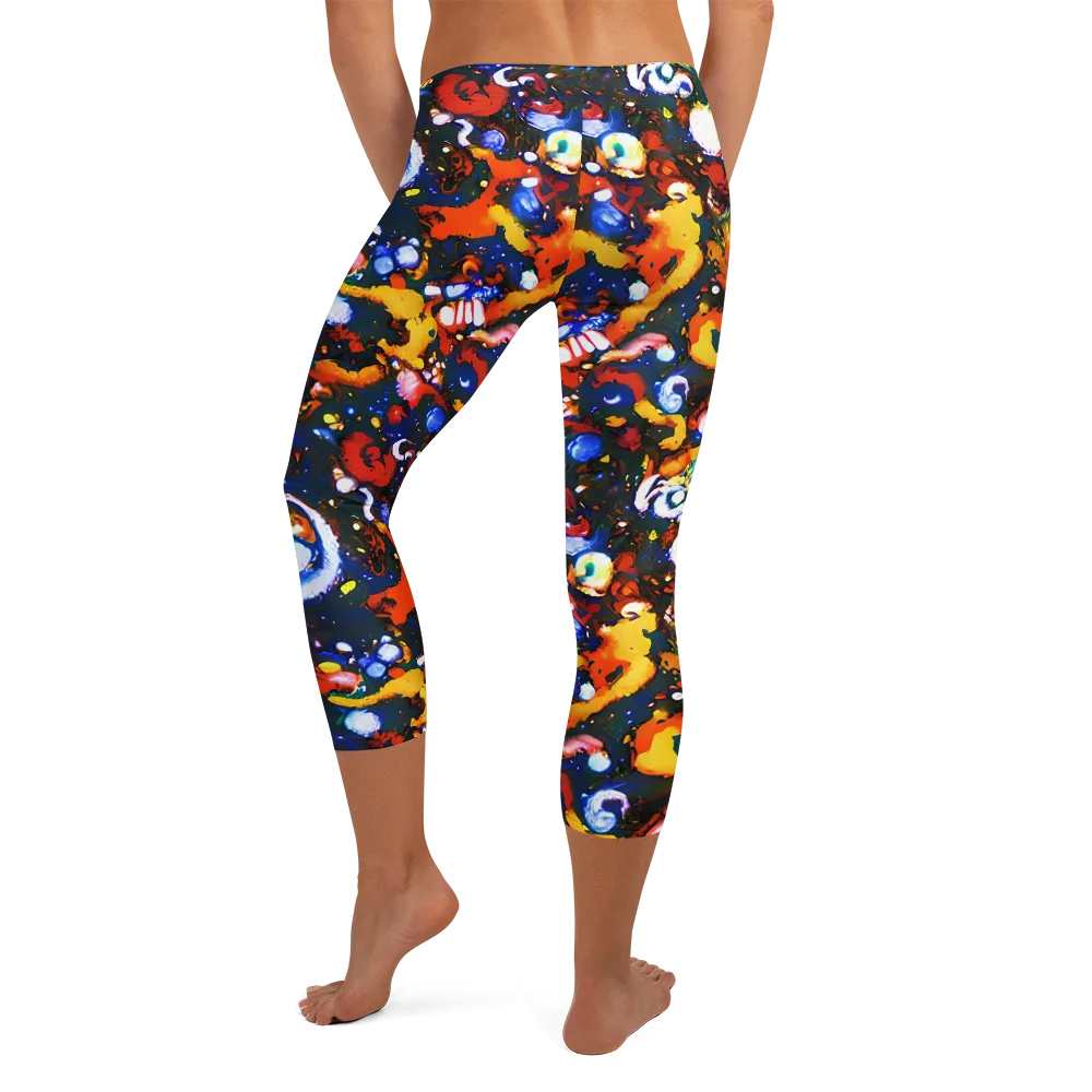 Orchid Voltage on Capri Leggings — Back