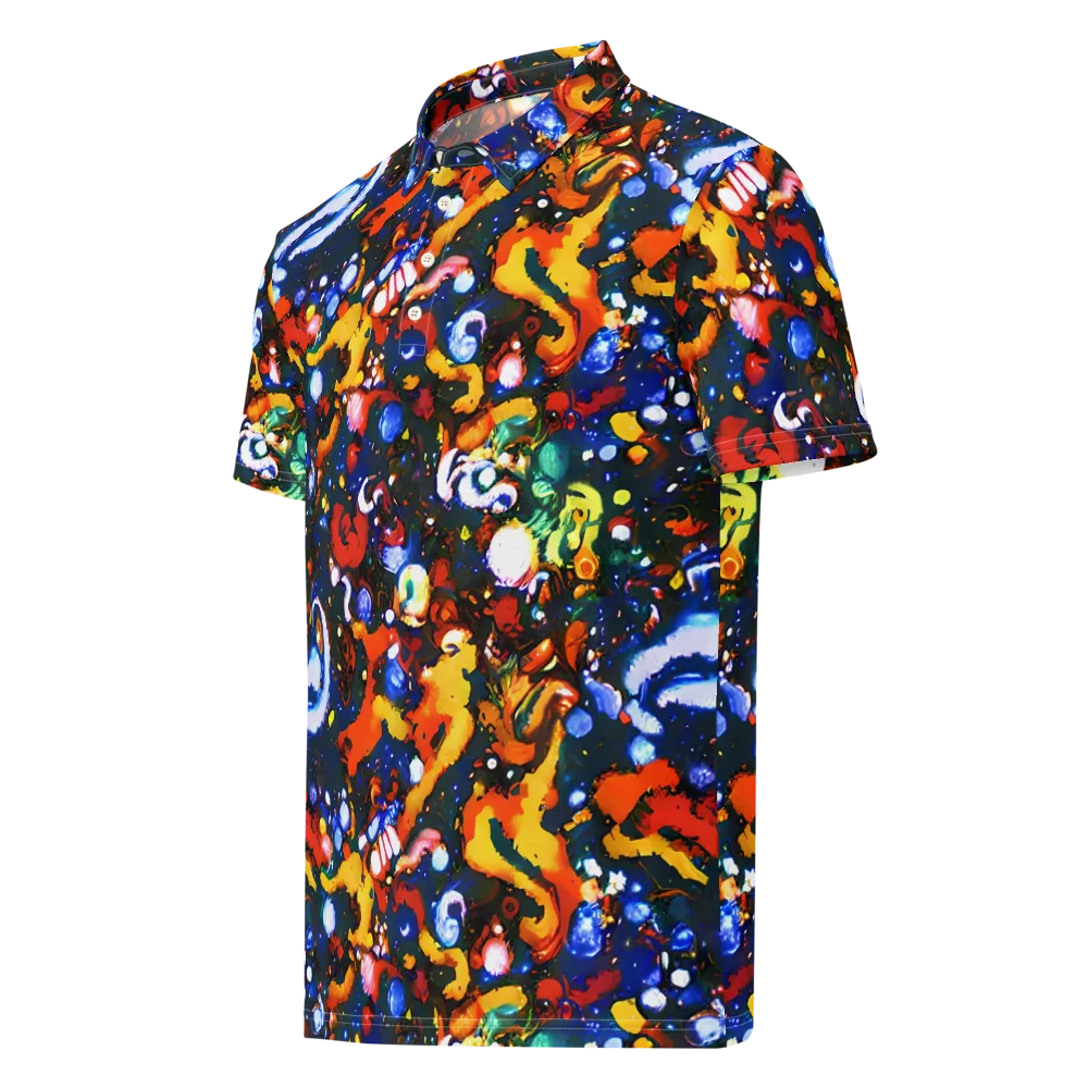 Orchid Voltage on Men's Slim Fit Polo Shirt — Left Front