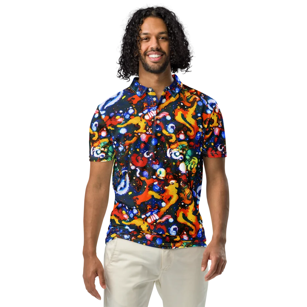 Orchid Voltage on Men's Slim Fit Polo Shirt — Front