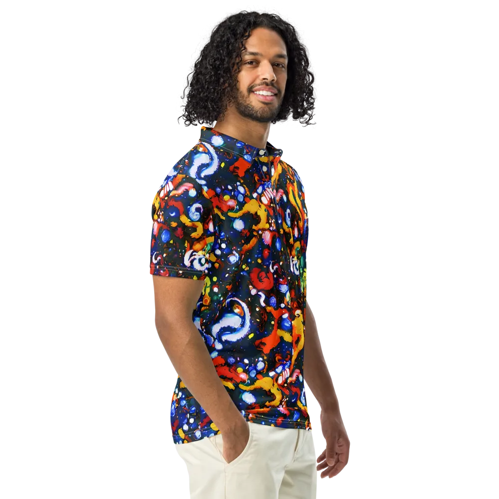 Orchid Voltage on Men's Slim Fit Polo Shirt — Right Front