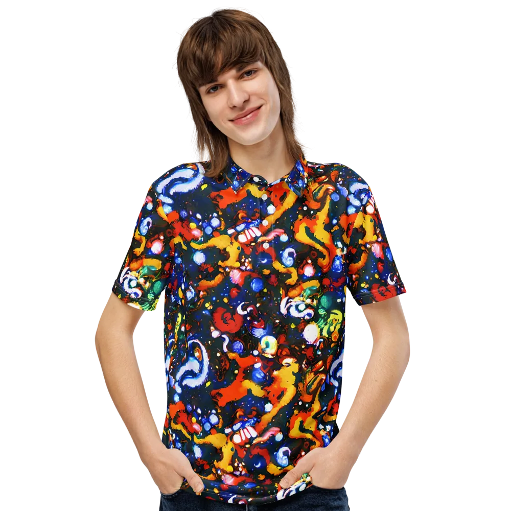 Orchid Voltage on Men's Slim Fit Polo Shirt — Front