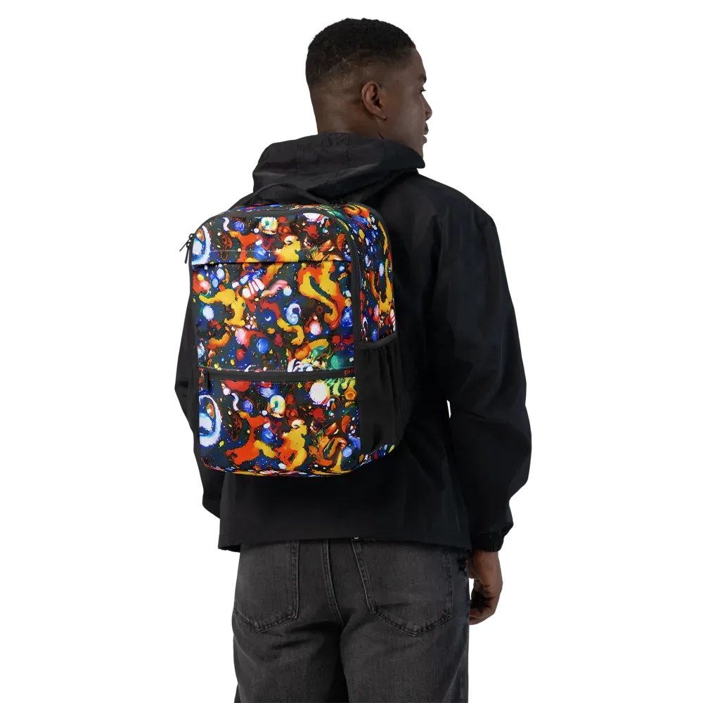 Orchid Voltage on Utility Backpack — Back